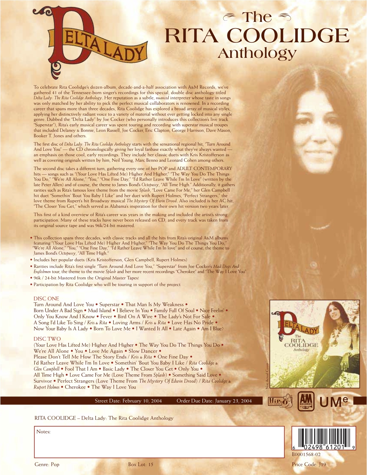 Delta Lady: the Rita Coolidge Anthology | Rita Coolidge